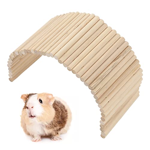 Nagerbrücke Holz, Kleintier Brücke Holz, 15×30cm, Hamster-Holzbrücke, Hamsterbrücke aus Holz, Hängeleiter Kleine Haustier-Zubehör Käfig-Dekoration, für Kaninchen, Meerschweinchen, Hamster von Mokernali