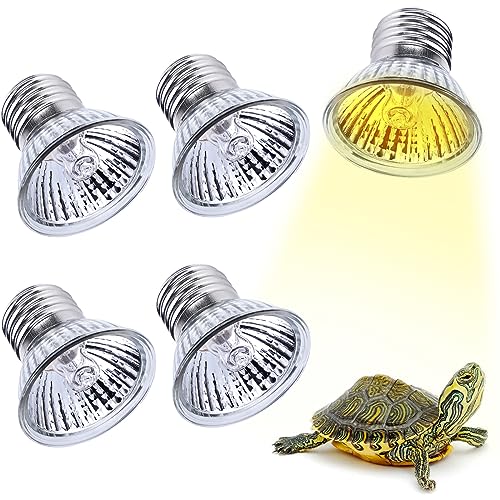 4 Stück Schildkröte Wärmelampe, 25W Wärmelampe Terrarium, E27 UVA UVB Reptilien Terrarium Lampe, Glühlampe Reptilien Heizlampe, für Reptilien/Eidechsen/schildkröten/Schlangen von Molbory