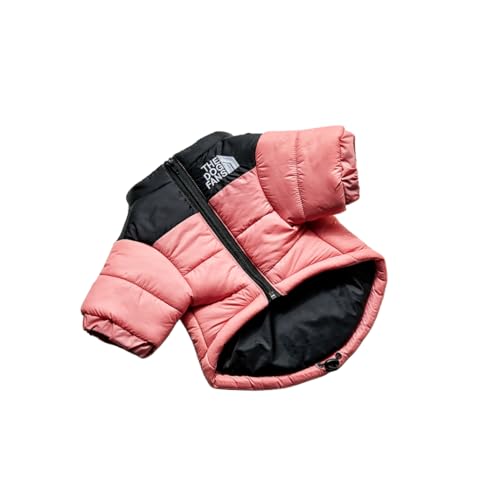 Molinter Hunderegenmantel Wasserdichter Winddichter Hundemantel Winter Cotton Hundejacke Hundebekleidung mit Hut Dacron Regenmantel (Rosa, 4XL) von Molinter