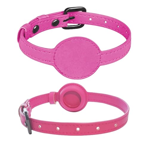 Molinter Katzenhalsband Hundehalsband Kortikale Tierhalsband für AirTag Metallschnalle Abbrechbarer Verstellbares Halsband für Katzen Hunde (XS, Rosa) von Molinter