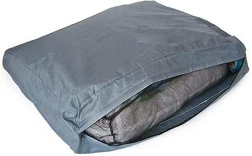 Molly Mutt Wasserabweisende Hundebettauskleidung, Polyester-Betteinlage für Hunde, leicht zu reinigen, Grau, Größe M/L, 68,6 x 91,4 x 12,1 cm von Molly Mutt