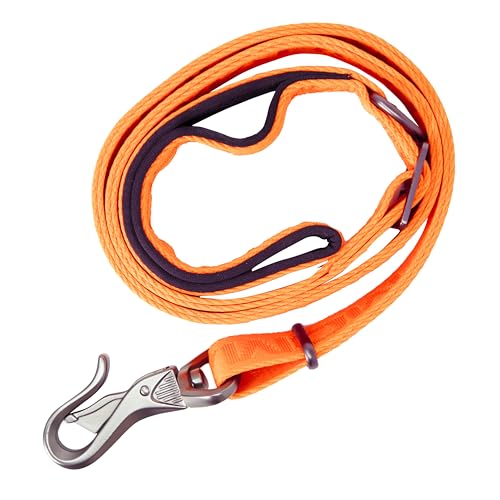 Momarsh Verstellbare Hundeleine (119,4 cm - 182,9 cm), rostfreier Edelstahl und Zinklegierung, hält harten Bedingungen im Freien stand, Hunter Orange von Momarsh