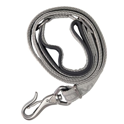 Momarsh Verstellbare Hundeleine (119,4 cm - 182,9 cm), rostfreier Edelstahl und Zinklegierung, widersteht harten Bedingungen im Freien, Gunmetal Grey von Momarsh