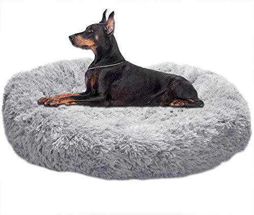 Monba Premium Orthopädisches Haustierbett für große und extra große Hunde,Donut Hundebett Weiches Plüsch Rundes Hundesofa mit Wasserfeste Unterseite,Hundekörbchen waschbar von Monba