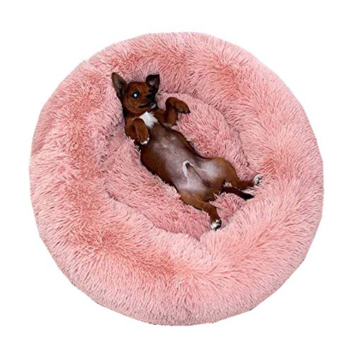 Monba Premium Orthopädisches Haustierbett für große und extra große Hunde,Donut Hundebett Weiches Plüsch Rundes Hundesofa mit Wasserfeste Unterseite,Hundekörbchen waschbar von Monba