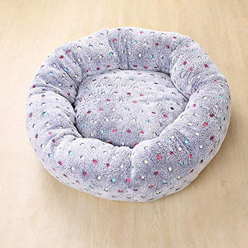 Monba Schöne Warmes Haustierbett für kleine/mittelgroße Hunde und Katzen,Hundebett Hundesofa Katzensofa Welpen Kissen, Donut-Kuschelnest weiches Plüsch Tierbett mit rutschfestem Boden von Monba