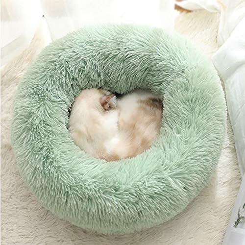 Verdickte PP-Baumwolle Hundehöhle Bett und Sofa Katzenbett Extrem Weich Hundebett Premium Plüsch Hundebetten Geeignet für Kleine Mittlere Hunde Katzen Haustiere - 40cm Grün von Monba