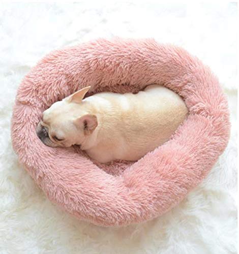 Warm Tierbett Schöne Katzenbett Donut Cuddler Hundebett Weiches Plüsch Katzenkissen Hundekorb Hundesofa,Waschbare Haustierbett Matratze für Kleine, Mittelgroße Hunde Katzen von Monba