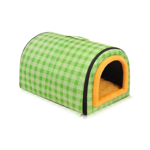 Hundehaus, Katzenhöhle, 2-in-1, faltbares Iglu-Nest mit beruhigendem abnehmbarem Kissen, Anti-Angst, weich, warmes Bett für Hunde, Welpen, Katzen, Kaninchen, wasserdicht, rutschfest (XS: 35 x 27 x 25 von Monbaer