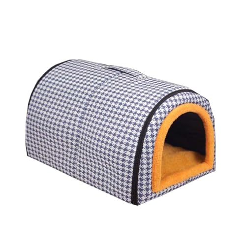 Monbaer 2-in-1-Hundehaus, Katzen-Iglu, faltbares Hundezelt, Bett mit weichem, abnehmbarem Kissen, wasserdicht, beruhigendes Nest, Anti-Angst, warm, gemütlich, Welpenschlafsack (L: 70 x 55 x 45 cm, von Monbaer