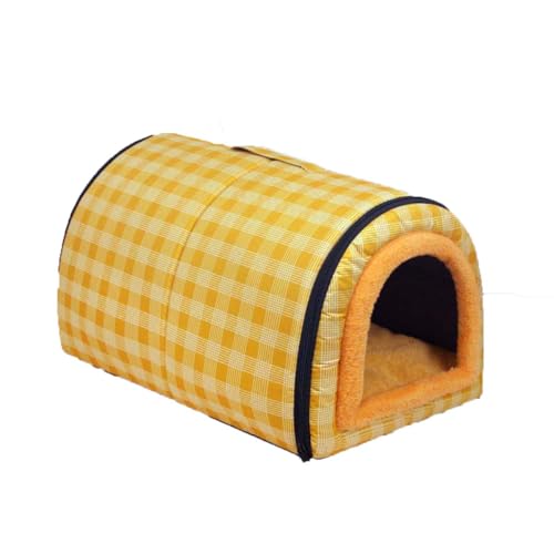 Monbaer 2-in-1-Hundehaus, Katzen-Iglu, faltbares Hundezelt, Bett mit weichem, abnehmbarem Kissen, wasserdicht, beruhigendes Nest, Anti-Angst, warm, gemütlich, Welpenschlafsack (S: 45 x 32 x 35 cm, von Monbaer