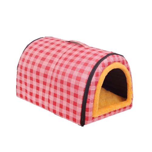 Monbaer 2-in-1-Hundehaus, Katzen-Iglu, faltbares Hundezelt, Bett mit weichem, abnehmbarem Kissen, wasserdicht, beruhigendes Nest, Anti-Angst, warm, gemütlich, Welpenschlafsack (S: 45 x 32 x 35 cm, von Monbaer