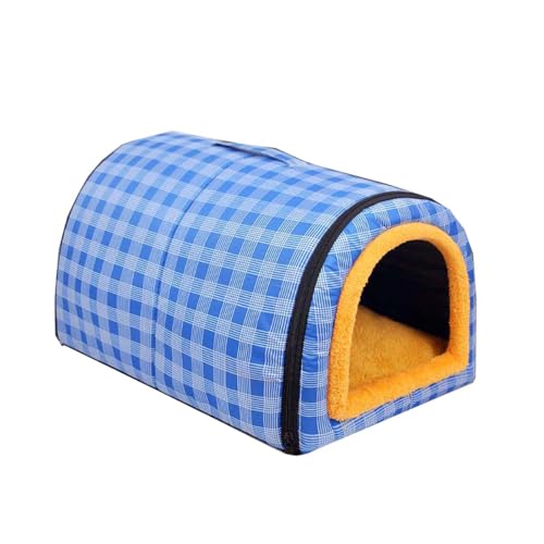 Monbaer 2-in-1-Hundehaus, Katzen-Iglu, faltbares Hundezelt, Bett mit weichem, abnehmbarem Kissen, wasserdicht, beruhigendes Nest, Anti-Angst, warm, gemütlich, Welpenschlafsack (XS: 35 x 27 x 25 cm, von Monbaer