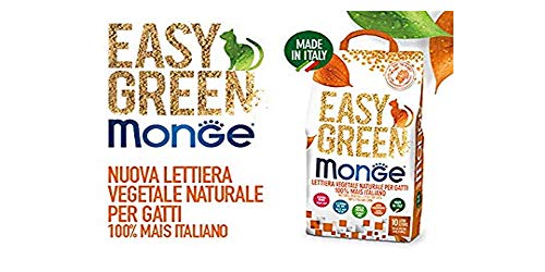 Monge Easy Green Mais Katzen Reptilien Cat 10 Liter Bioabbaubar WC 2/3/6 Säcke Gratuita, Hygienestreu für Katzen von UNGROL