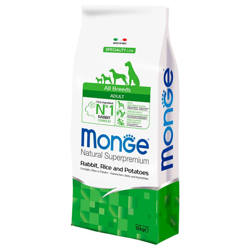 Monge Super Premium Kaninchen, Reis & Kartoffeln - 12 kg von Monge Superpremium Dog