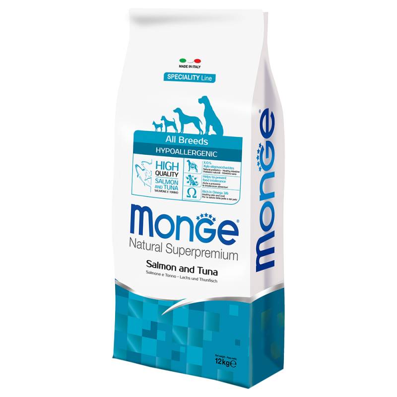 Monge Superpremium All Breeds Hypoallergenic Lachs & Thunfisch - 12 kg von Monge Superpremium Dog