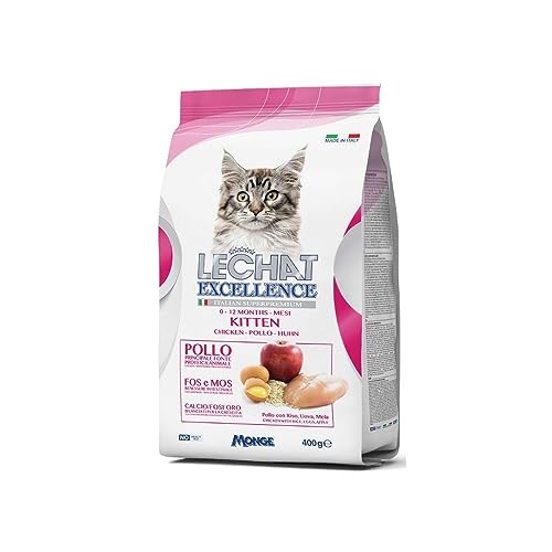 LeChat Excellence Kitten Huhn Katzenfutter Welpen Kroketten Trockenfutter 1,5 kg von Monge