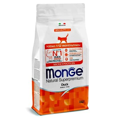 MONGE Katzenkreuz Kitten Monoprotein Ente 1,5 kg von Monge