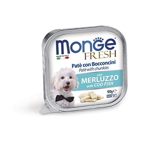 Monge Fresh Codfish, Nassfutter für Hunde (Nassfutter aus Kabeljau-Fisch, hochwertige Qualität, ohne Farb- und Konservierungsstoffe, schmackhaftes Hundefutter, 100 g) von Monge