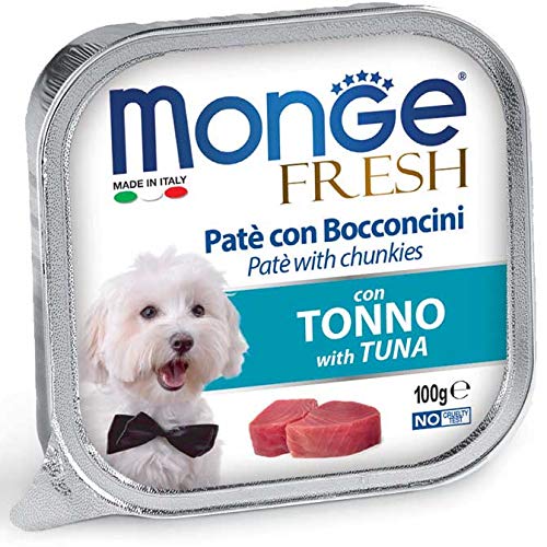 Monge Fresh Feuchte Hundepastete mit Leckerli mit Thunfisch - 32 x 100 g von Monge