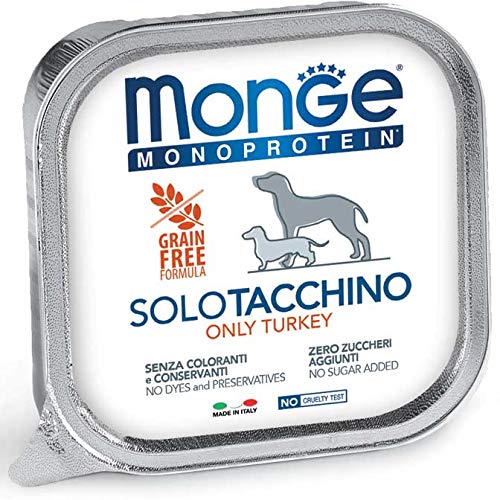 Monge Monoprotein Nassfutter für Hunde, 100 % Truthahn, 150 x 24 cm von Monge