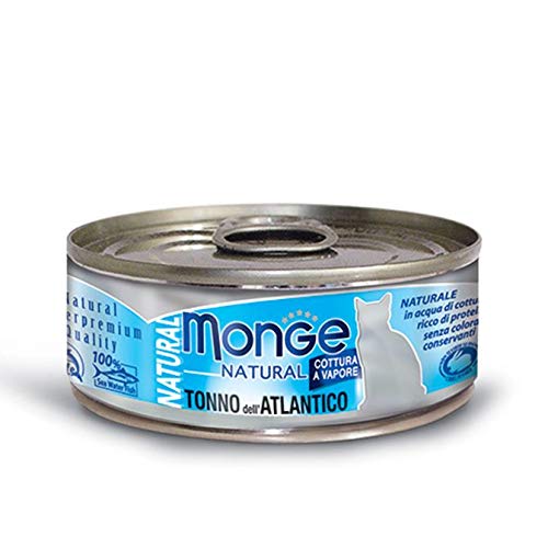 Monge Natural Nassfutter für Katzen, Dosenfutter Katze (Katzenfutter nass mit Hühnchen und Shrimps, hoher Nährwert, reich an Omega-3, Katze Dosenfutter, Nature Katzenfutter, 80 g) von Monge