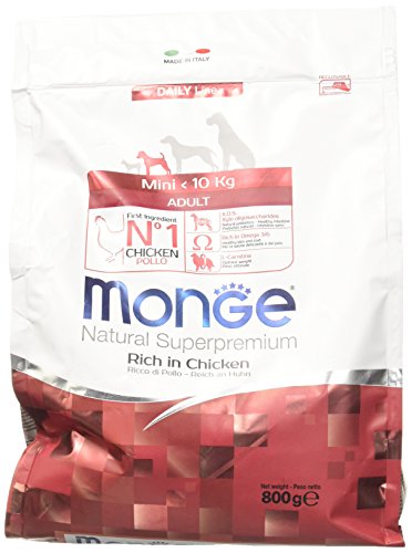 Monge Natural Superpremium Adult Rich IN Chicken, Hundefutter für alle Rassen (Trockenfutter für Hunde unter 10 kg, mit Huhn, sehr Ballaststoff- & Vitaminreich, 3 kg) von Monge