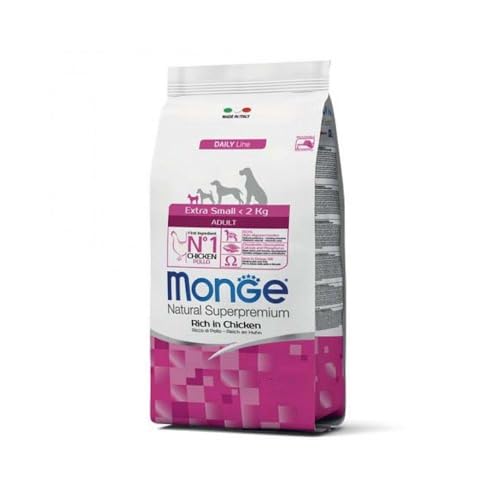 Monge Natural Superpremium Adult Rich IN Chicken, Hundefutter für alle Rassen (Trockenfutter für Hunde unter 2 kg, mit Huhn, sehr Ballaststoff- & Vitaminreich, 3 kg) von Monge