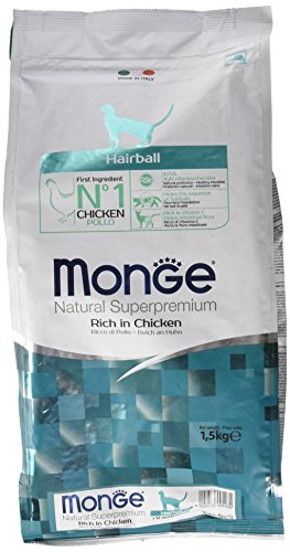 Monge Natural Superpremium Hairball Rich IN Chicken, Nassfutter für Katzen (Nassfutter aus Huhn, reich an Ballaststoffen, ohne Farb- und Konservierungsstoffe, Katzenfutter, 1,5 kg) von Monge