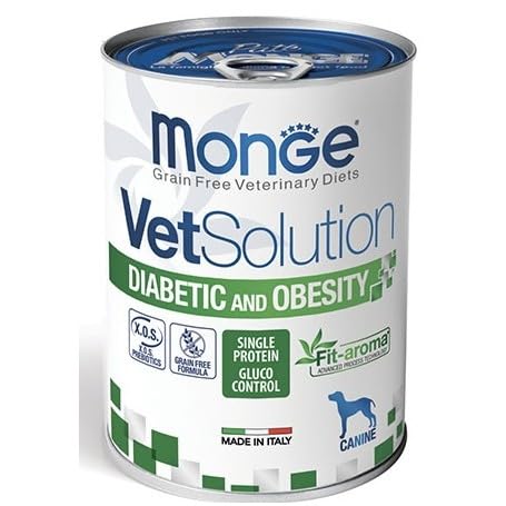 Monge VetSolution Diabetic and Obesity Single Protein und Gluco Control Grain Free 4 x 400 g von Monge