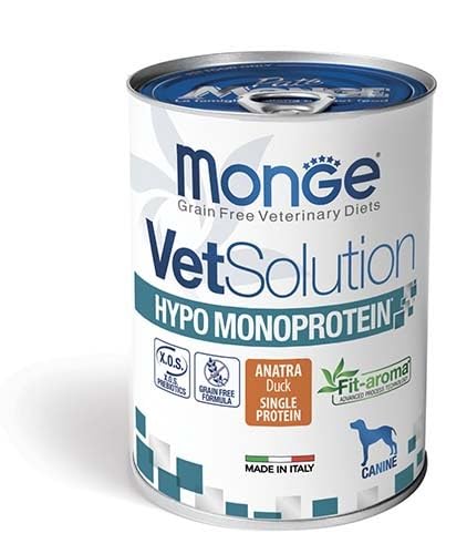 Monge VetSolution Hypo Monoprotein Grain Free 4x400g (Ente) von Monge