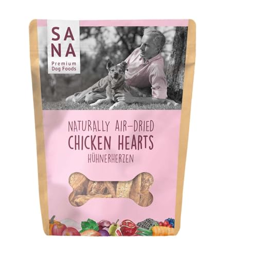Monkimau Hühnerherzen für Hunde - 3 kg Getrocknete Herzen, Natürliche BARF Snacks, Reich an Taurin, Ohne Zusatzstoffe, Ideal für Große Hunde von SANADOG von Monkimau