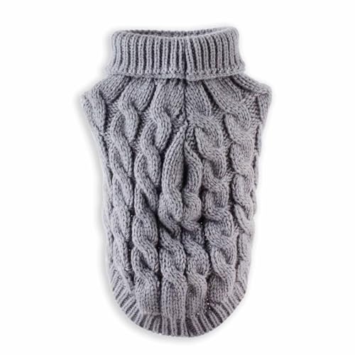 Monkimau Hundepullover in 9 Farben | Weiches, Größen XS-XL | Ideal für kleine bis mittelgroße Hunde und Katzen | Wetterfester Komfort | Winterpullover (Grau, L) von Monkimau