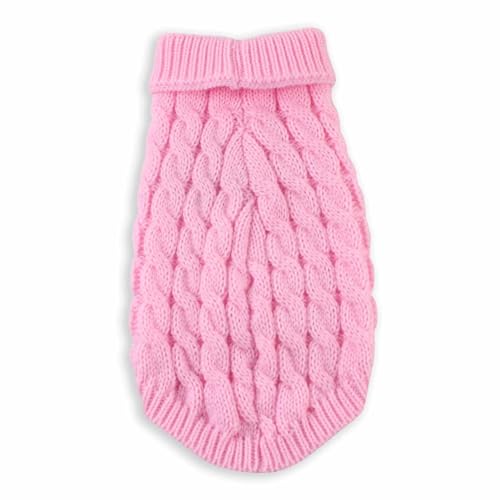 Monkimau Hundepullover in 9 Farben | Weiches, Größen XS-XL | Ideal für kleine bis mittelgroße Hunde und Katzen | Wetterfester Komfort | Winterpullover (Rosa, L) von Monkimau