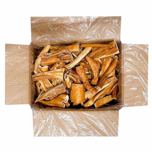 Monkimau Rinderkopfhaut für Hunde 12cm - 6kg Bulk Karton, 100% Natürlich, Extra-hart, Luftgetrocknet, Ohne Chemie, Ideal zur Gebissstärkung von SANADOG von Monkimau