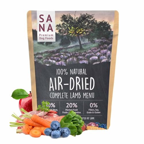 Monkimau Trockenbarf Lamm Menü - Hypoallergenes Trockenfutter für Hunde, von SANADOG, Ideal für Allergiker, 5 kg von Monkimau