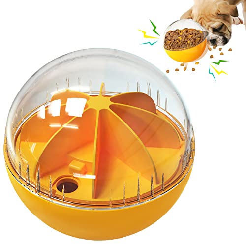 Monotre Hunde-Leckerli-Ball, Hundefutter-Puzzle, langsames Füttern, interaktives Quietschspielzeug, geistige Stimulationsspielzeug, Leckerli-Spender, Puzzle-Spielzeug, aktive Rollbälle für mittelgroße von Monotre