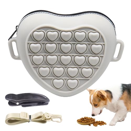 Monozoz Hundesnack Tasche - Silikon Katzen Training Taschen - Tragbare Haustier Leckerli Tasche Silikon Haustier Training Tasche für Kleine Haustiere Hunde Katzen von Monozoz