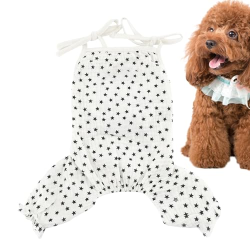 Monozoz Hundesommerkleid, sternförmige Haustierkleidung, Hunde-T-Shirt, atmungsaktive Welpenkleidung, Mädchen-Hundekleidung, bequemes Kleid für Französische Bulldogge, Bichon von Monozoz