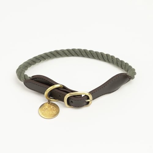 Mons Bons Classy-Yoko Dog Collar (Khaki, L) von Mons Bons