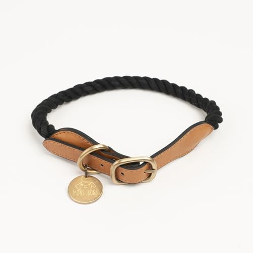 Mons Bons Classy-Yoko Dog Collar (Schwarz, L) von Mons Bons