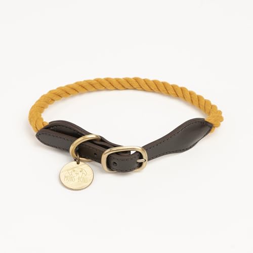 Mons Bons Classy-Yoko Dog Collar (Senfgelb, L) von Mons Bons