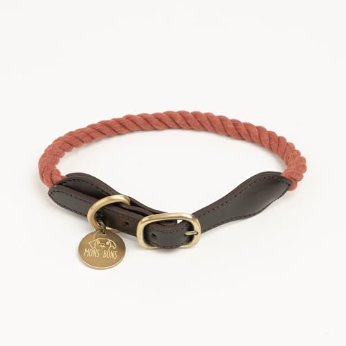 Mons Bons Classy-Yoko Dog Collar (Ziegelrot, L) von Mons Bons