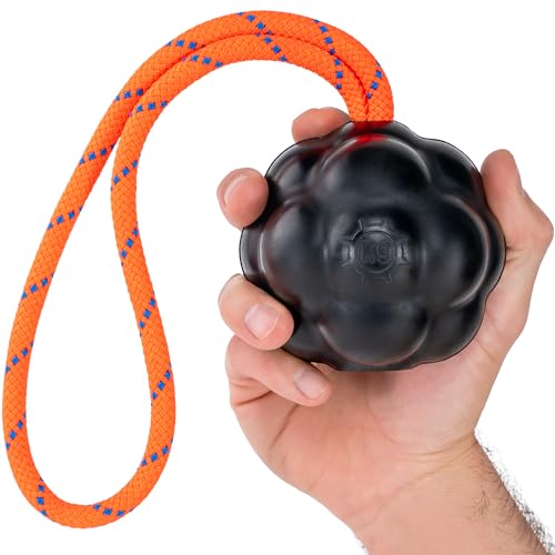 Monster K9 Ultra langlebiger Rumble Seilball – XL Hundeball – lebenslanger Ersatz – mittelgroße und große Rassen – robustes Belohnungsspielzeug für aggressive Kauer – Kau-, Zerr- und von Monster K9 Dog Toys