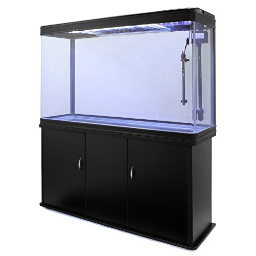 MonsterShop Aquarium Starter Komplettset Aquarium mit passendem Unterschrank Aquaristik Kies Aquarium-Hintergrund von Monster Shop