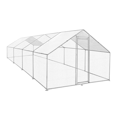 MonsterShop Hühnerstall 3m x 8m x 2m Hühnerfreilauf Freilaufgehege Auslauf Hühnerkäfig UV Sonnendach Kleintierstall Hühnerhaus Freilauf Outdoor von Monster Shop