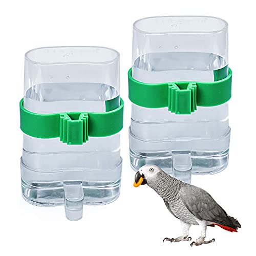 2 Stück Vogel-Wasserspender,Automatischer Wasserspender für Vögel,Käfig Wasserspender Vogel,Wasserspender Clip,Futterspender Vogel,Automatischer Wasserspender,für Kleintiere/Papageien/Kanarienvögel von Monsully