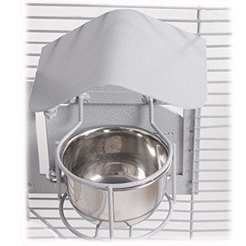 Montana Cages | 2er-Set Feeder Shield - Futternapf-Dach | SMALL - Platinum | ca. 14 x 12 x 4,25 cm von Montana Cages