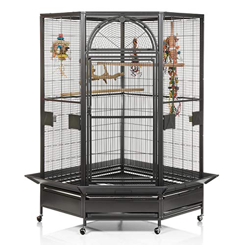 Montana Cages | Eck Voliere Käfig XXL Vogelkäfig Denver II - in Antik von Montana Cages