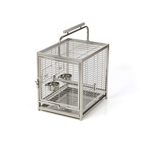 Montana Cages | Edelstahlkäfig | Transportkäfig EVO für Sittiche & Papageien, der Reisekäfig von Montana Cages